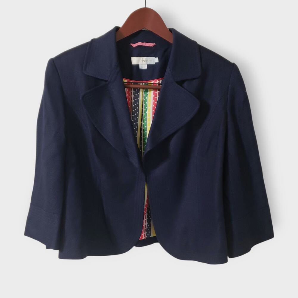 Women’s Navy Cropped Blazer Jacket